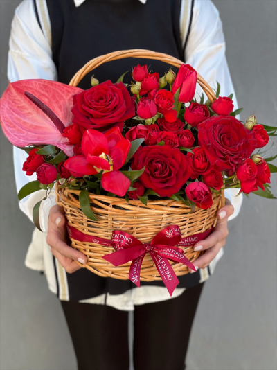 Roses in a basket